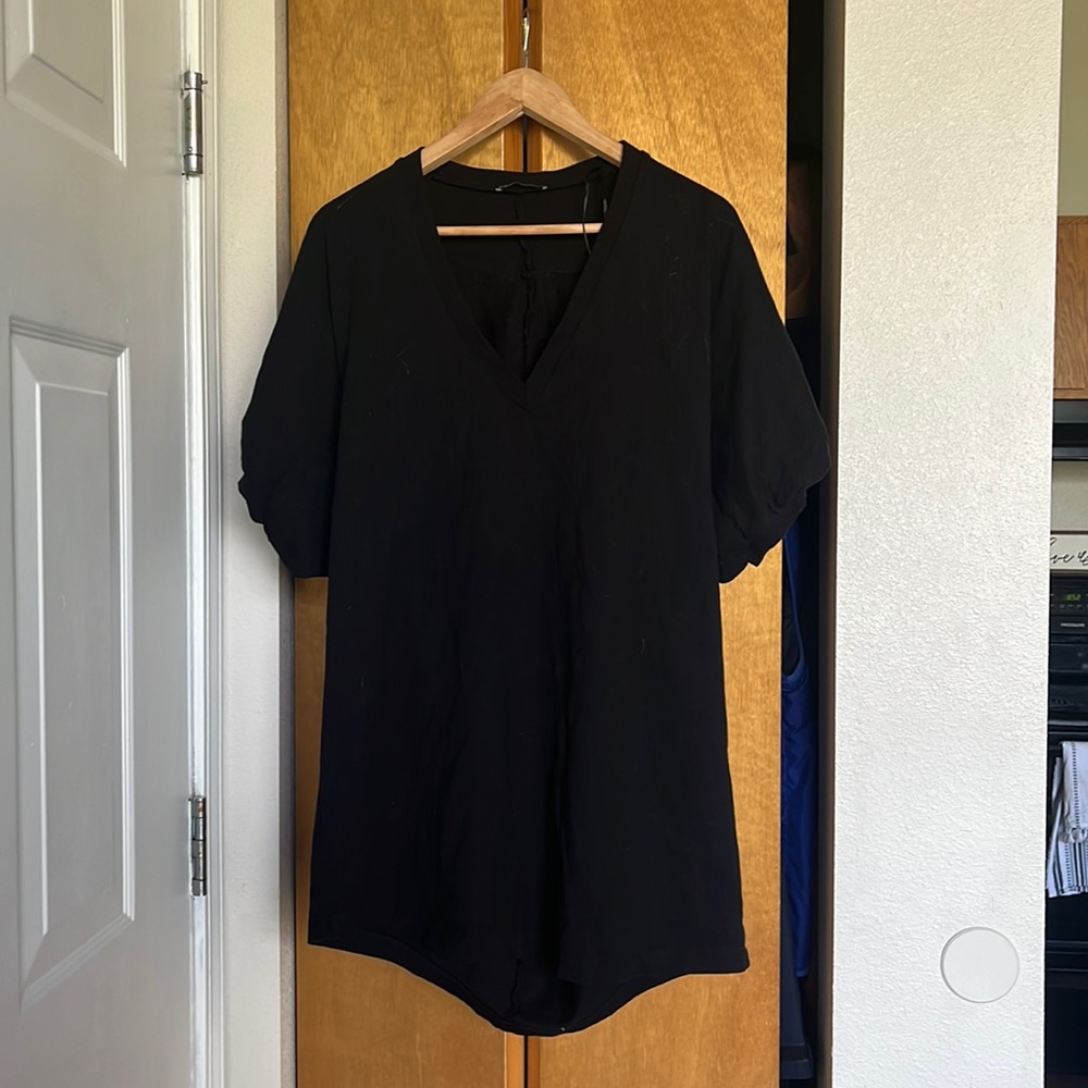 Zara puffed sleeve tshirt dress size M
